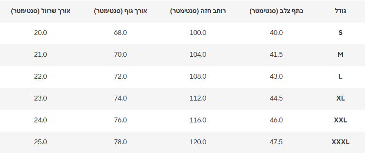 חולצה פיט