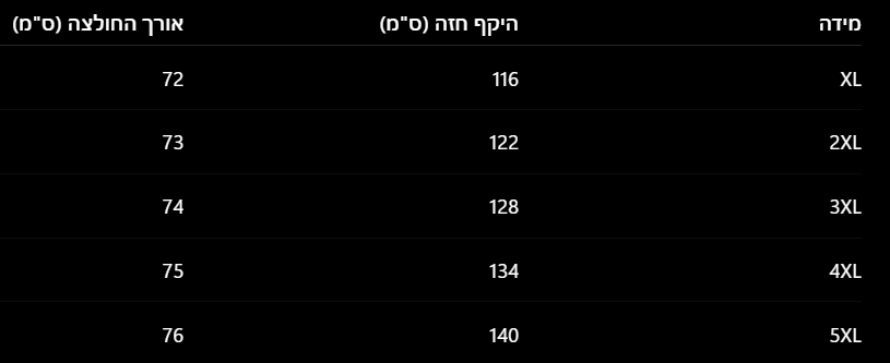 חולצה פלאס סייז מעיין